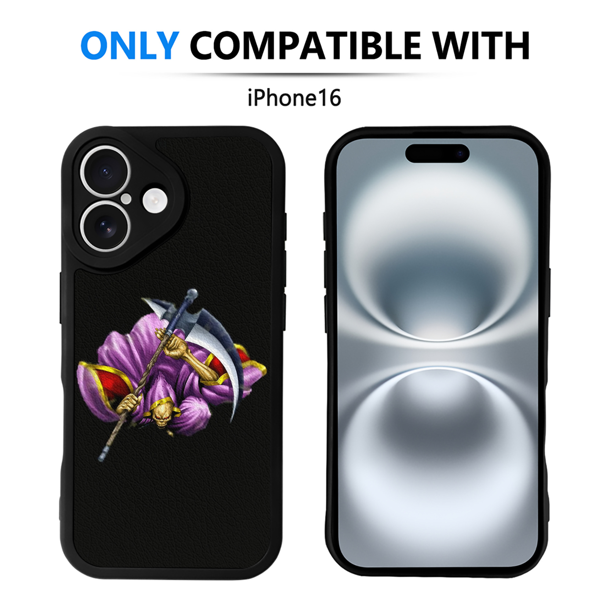 （画像用） 遊☆戯☆王 Yu-Gi-Oh! 【iPhone 16シリーズ対応】シリコンスマホケース（レザー調） 材質：シリコン